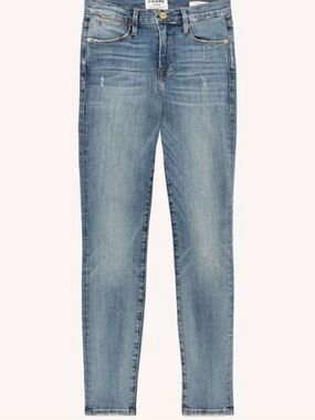 Frame Le High Skinny Jeans, Size 25, Beaufort, Light Wash, Ankle Length